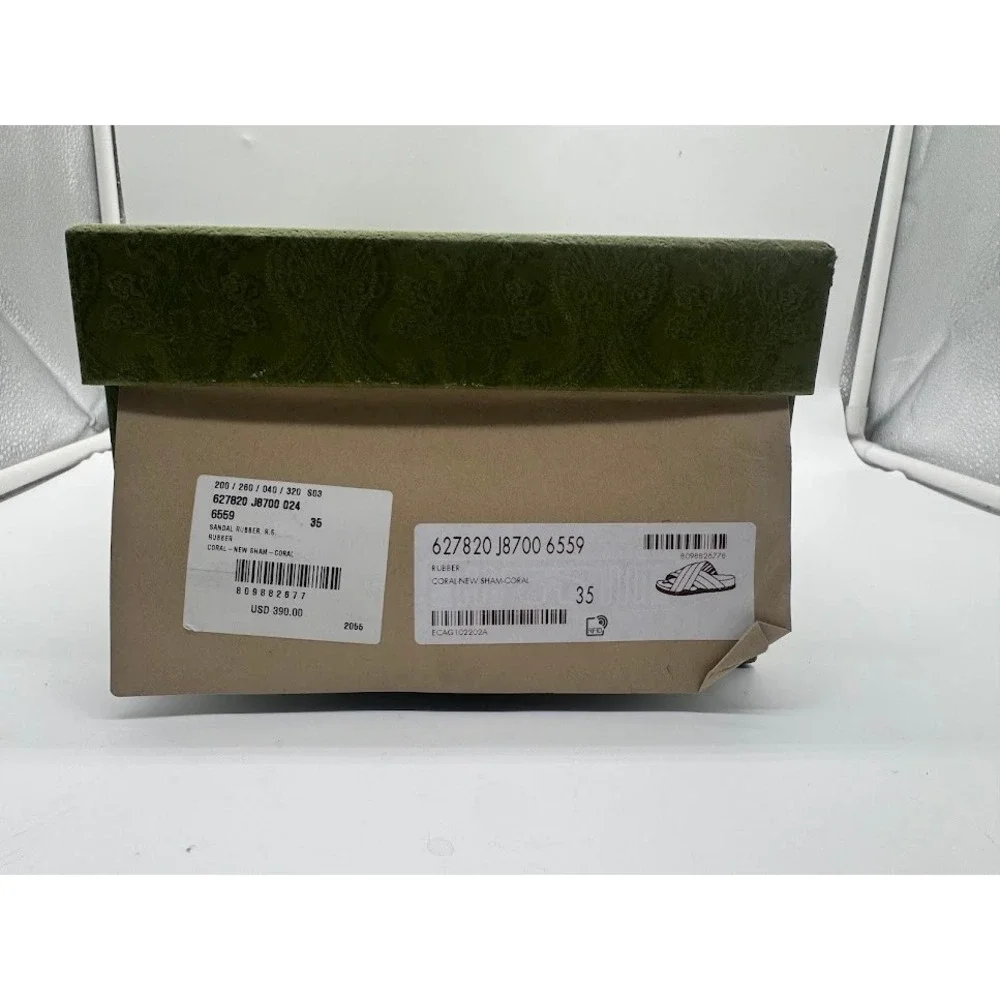 Gucci Green Damask Shoebox Replacement Storage Box 627820 J8700 6559 Size 35